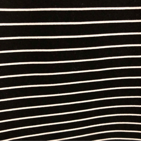 LOFT Black and White Striped Bodycon Pencil Skirt - Picture 4 of 7